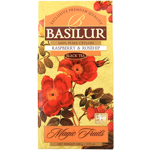 Basilur Raspberry Rose - herbata liściasta 100g