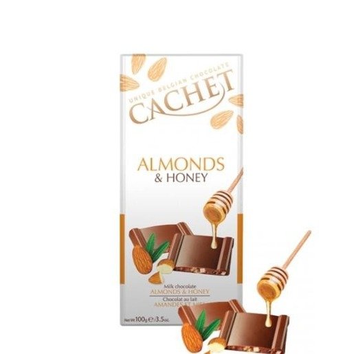 Cachet - Czekolada mleczna Almonds & Honey 100g