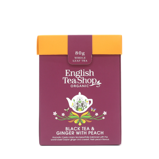 English Tea Shop Black Tea, Ginger, Peach herbata sypana 80g